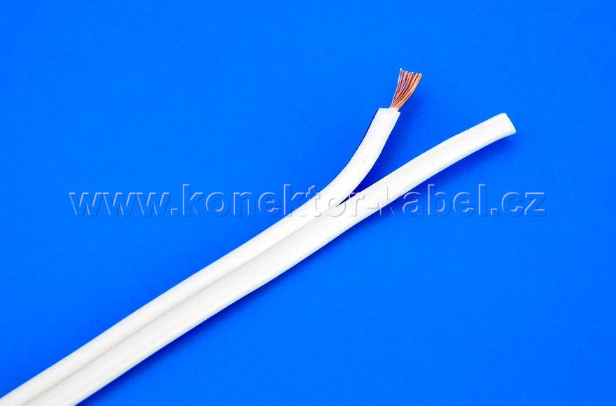 Dvojlinka, CYH 2 x 0,35 mm2, bílá, nestíněná