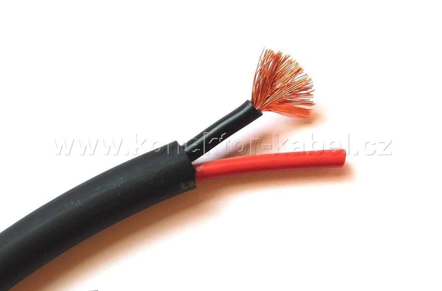 Kabel reprodukt.2x4 mm2, OD 10,8 mm, černý, PE