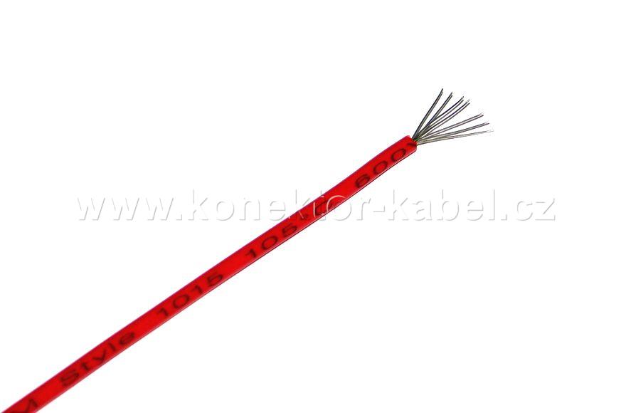 UL/cUL Style 1015, AWG 22, lanko, rudá, PVC