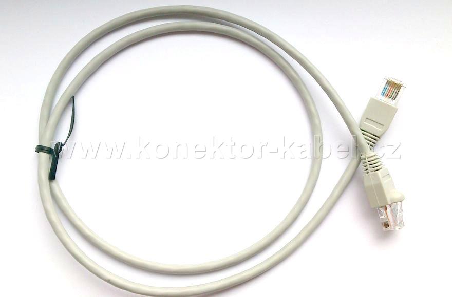 UTP CAT.5E- RJ-45 patch, přímý, 1 m, šedý