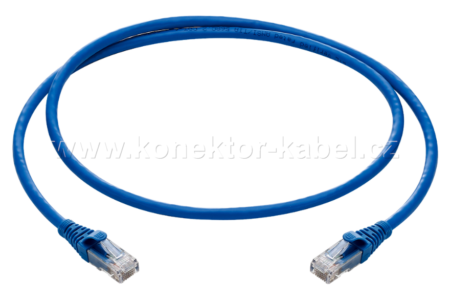 UTP CAT.6 - RJ-45 patch, přímý, 1 m, modrý
