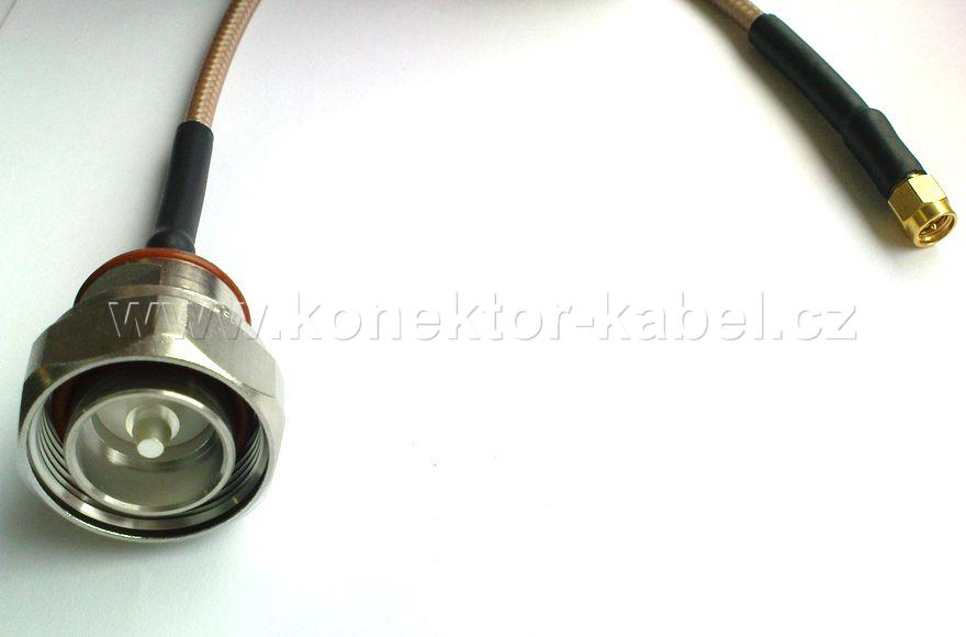 SMA/M - RG142 B/U (0,3 m) - 7/16/M, Ros.