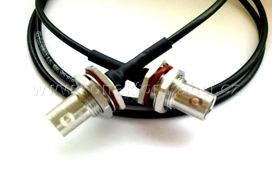 BNC/F panel - RG-174 (1,0 m) - BNC/F panel, Ros.