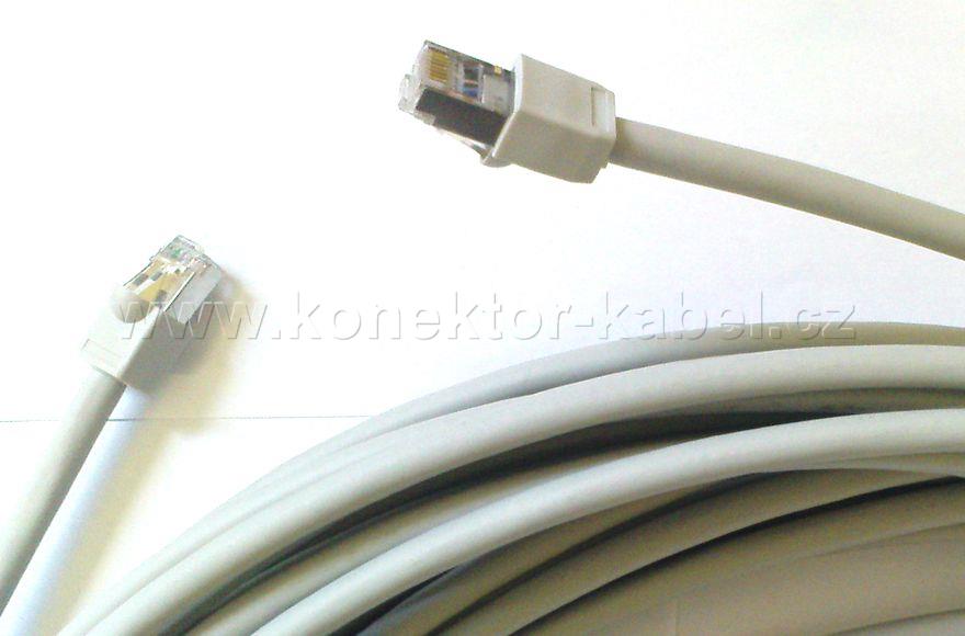 FTP CAT.6 - RJ-45 patch, přímý, 1 m, šedý