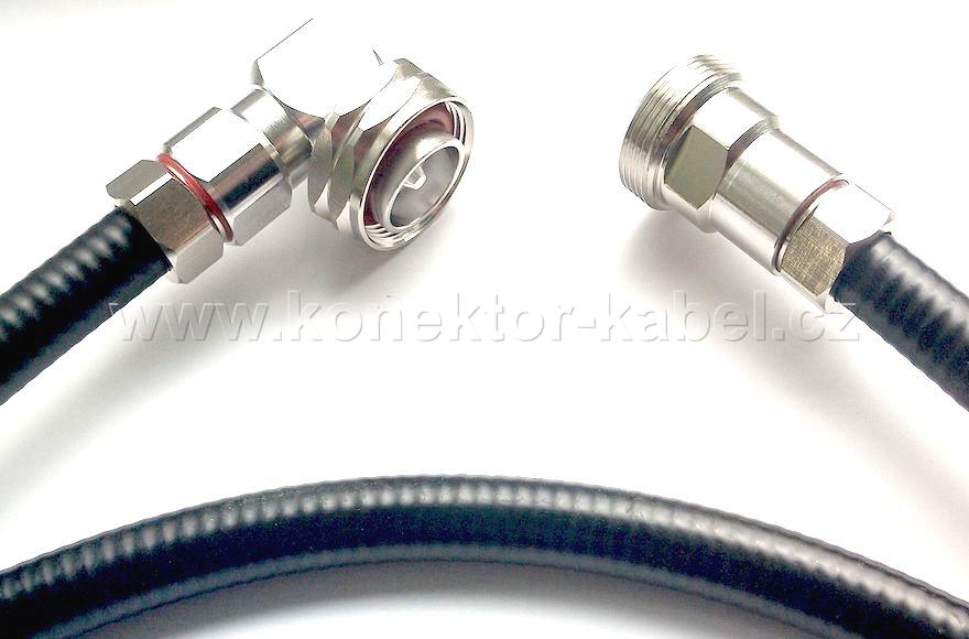 .7/16 M 90° - 1/2" S (2,0 m) - 7/16 F, OEM PEWTR.