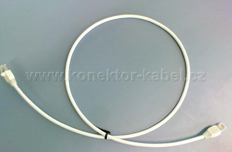 FTP CAT.5E- RJ-45, patch, přímý, 1 m, šedý