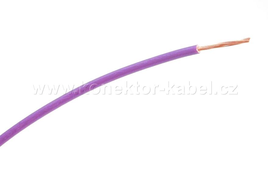 H05V-K 0,75mm2, lanko, fialová, PVC