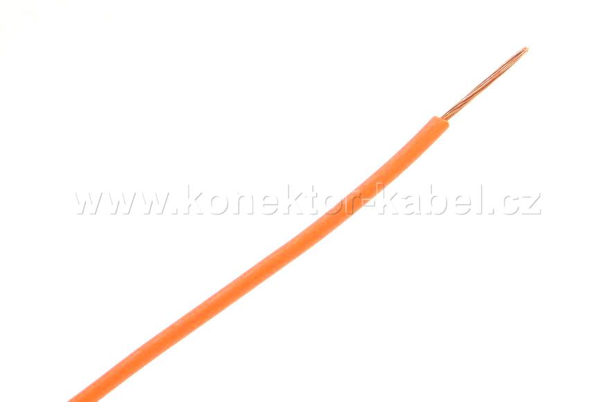 H05V-K 0,5mm2, lanko, oranžová, PVC