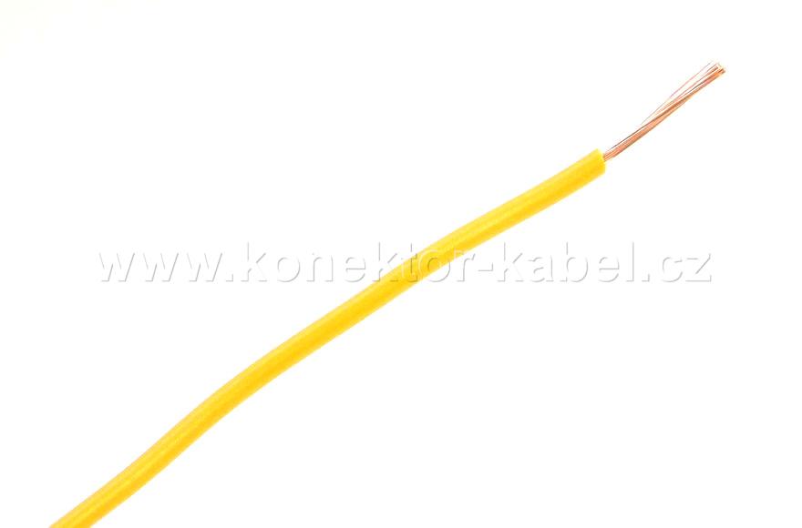 H05V-K 0,5mm2, lanko, žlutá, PVC