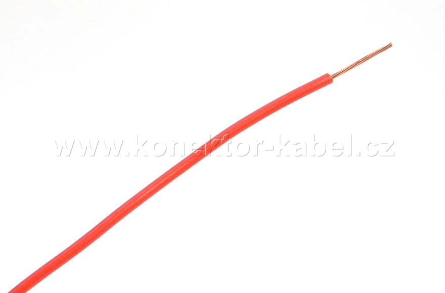 H05V-K 0,35mm2, lanko, rudá, PVC